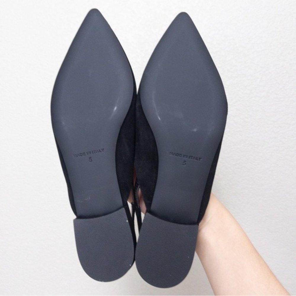 COPY - NWT Everlane The Editor Slingback 5 Black Italian Suede Leather Pointed … - Picture 11 of 12